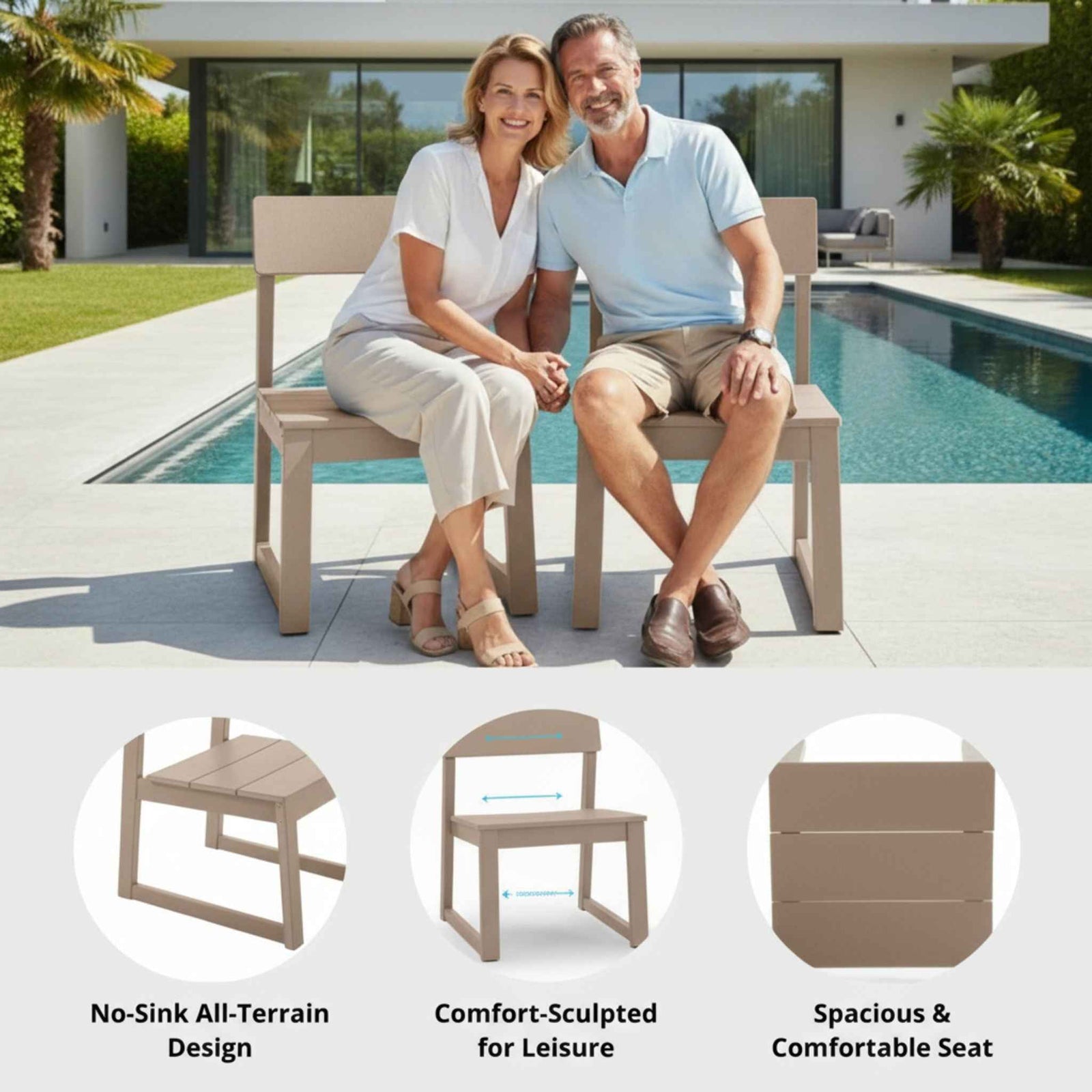 All Weather Patio Dining Chairs (Set of 2)