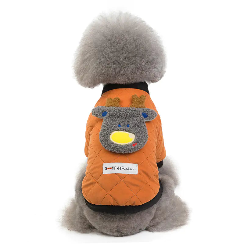 Cute Winter Padded Dog Jacket for Autumn/Winter