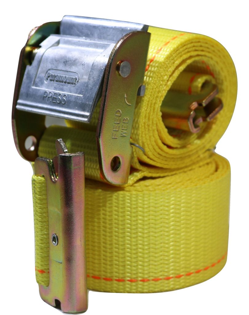 2" x 12 Ft Interior Van Cam Buckle E-Track Strap w/ Spring E Fittings | 4 PACK