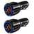 2 Pack 2 Port USB Fast Car Charger Adapter For Devices Black