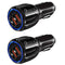 2 Pack 2 Port USB Fast Car Charger Adapter For Devices Black