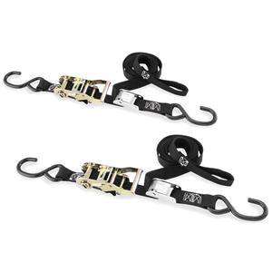 1.5" x 10 ft. Motorcycle Tie Downs w/ Ratchet & Cam 2 Pack | RCB1.510VSBK2