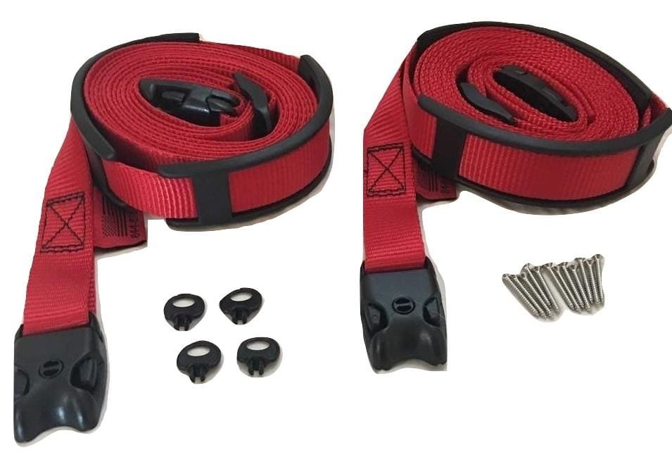 Red ACW Buckle 2 pc Wind Strap Kit Hot Tub Secure Spa Hurricane Tie Down | SIZE OPTIONS