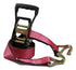 2" x 12 ft. Ratchet Strap w/Wire Hooks - Red Scuff Edge®