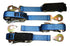2" x 8 Ft Axle Wrap Auto Tie Down Ratchet Strap w/ Snap Hooks, BLUE  | 4 PACK