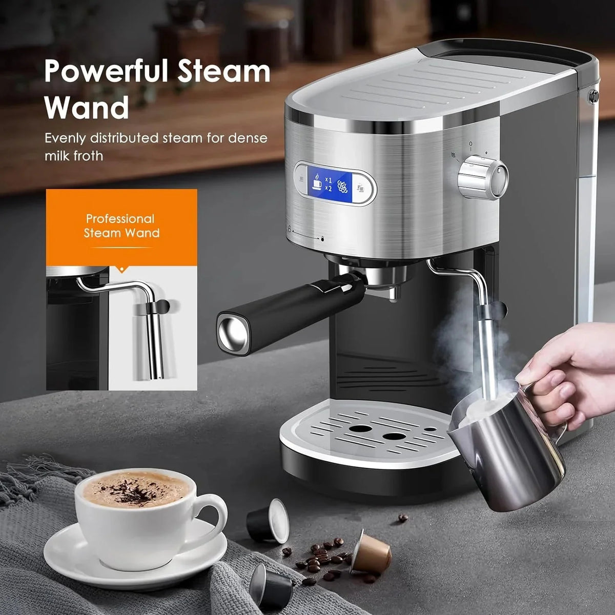 20 Bar Espresso Machines with Grinde CM8031