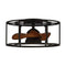 20" Kanpur Industrial Flush Mount Reversible Ceiling Fan with LED Lighting and Remote Control