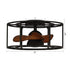 20" Kanpur Industrial Flush Mount Reversible Ceiling Fan with LED Lighting and Remote Control