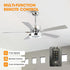 52" Vendome Industrial Downrod Mount Reversible Ceiling Fan with Lighting and Remote Control