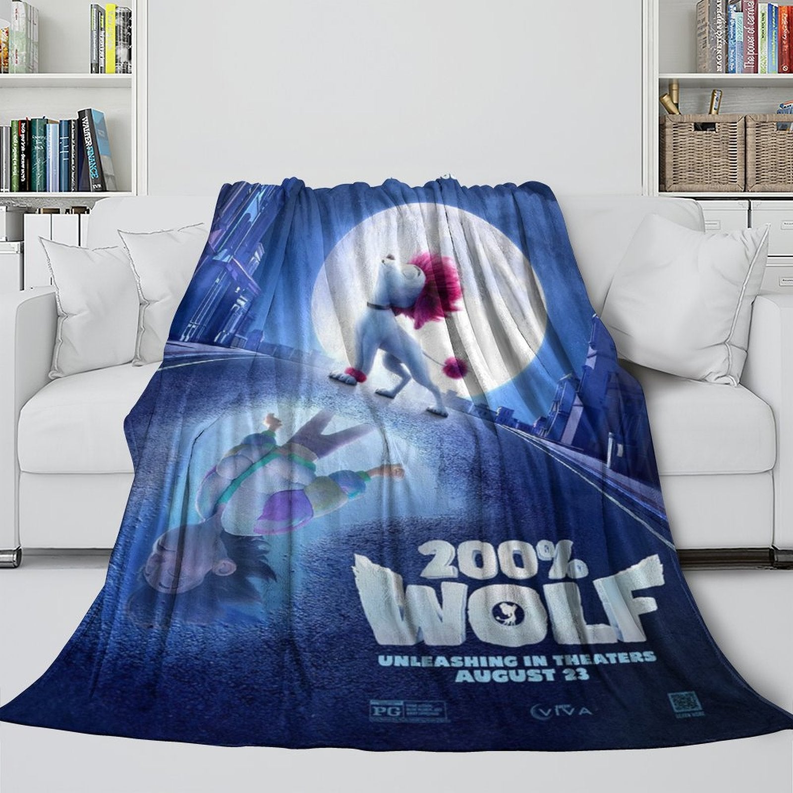 200% Wolf Blanket Flannel Fleece Throw Room Decoration