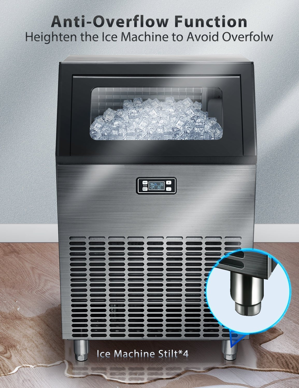 200LBS Freestanding Commercial Ice Maker Z5895