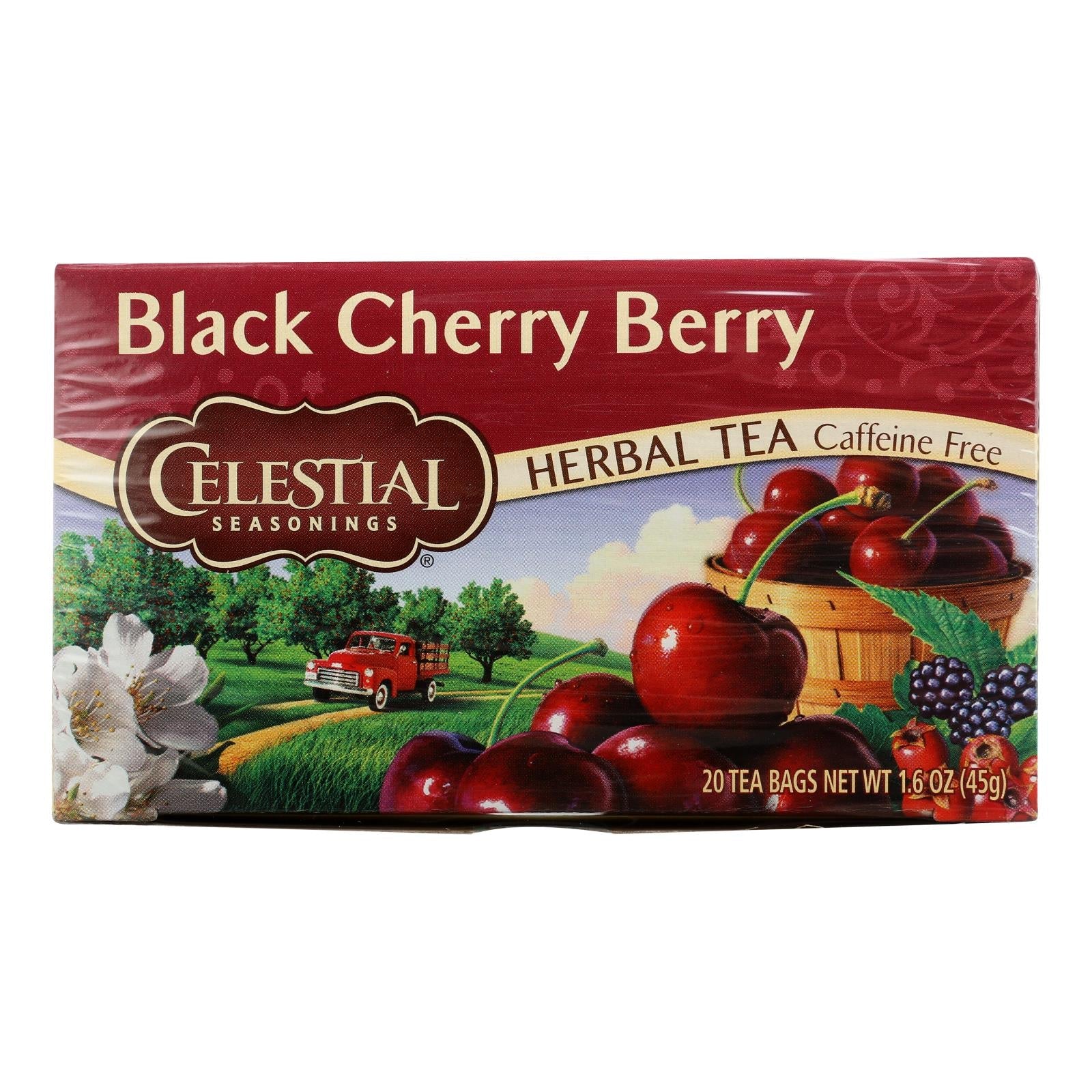 Celestial Seasonings Black Cherry Berry Herbal Tea, Caffeine Free, 20 Bags
