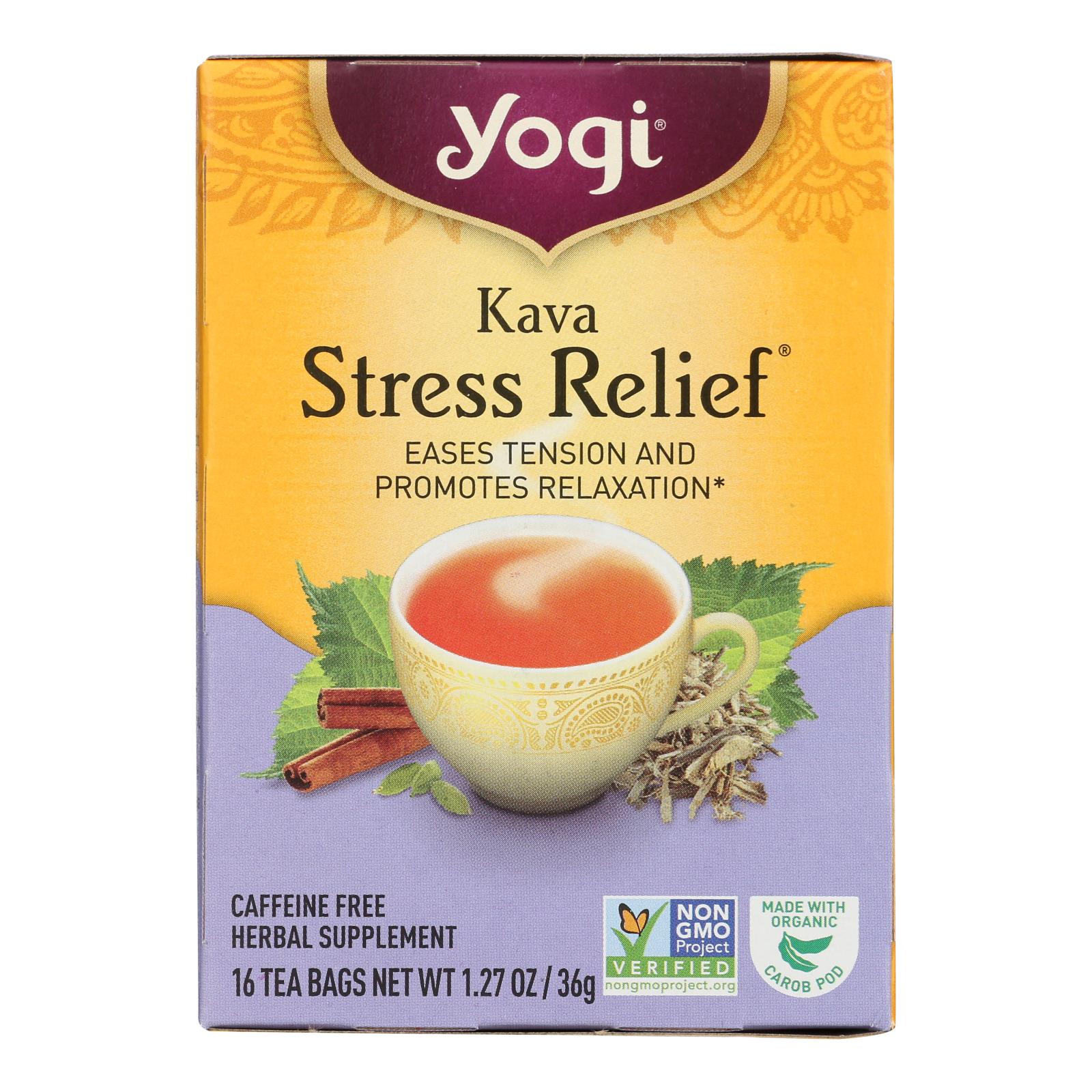 Yogi Tea Kava Stress Relief - Caffeine Free - 16 Tea Bags