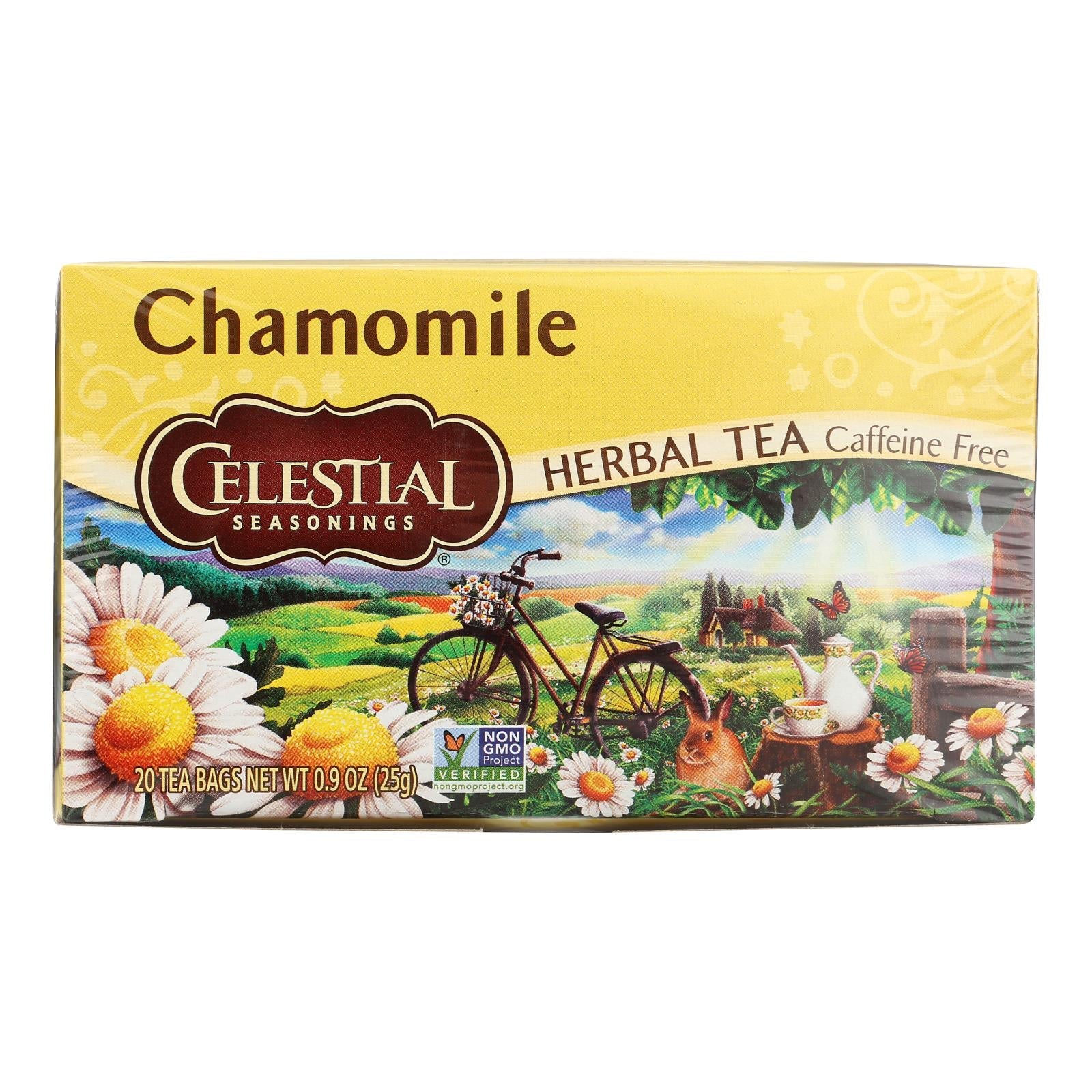 Celestial Seasonings Caffeine-Free Chamomile Tea, 20 Bags - Soothing Herbal Infusion