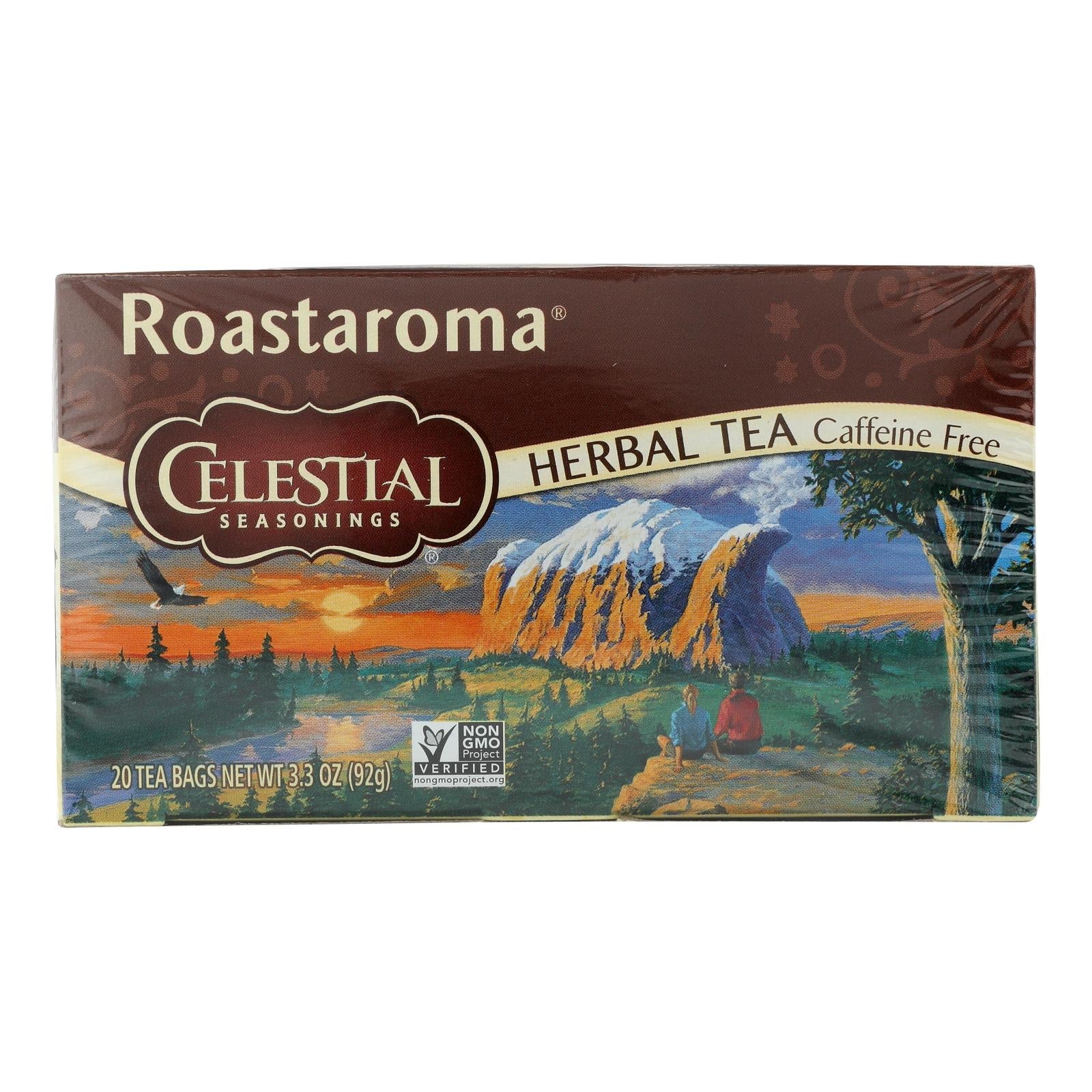 Celestial Seasonings Roastaroma Herbal Tea, Caffeine Free, 20 Bags - Rich Roasted Flavor