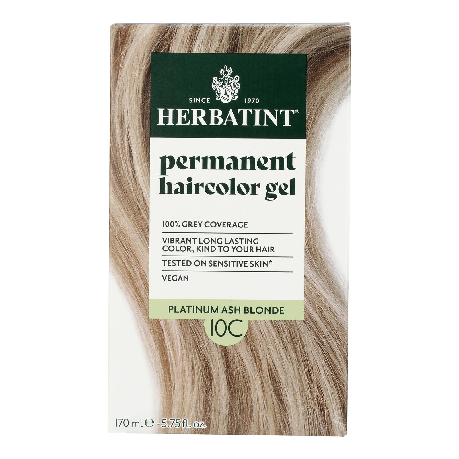 Herbatint 10C Swedish Blonde Hair Color Gel - Natural Light Blonde - 5.75 fl oz
