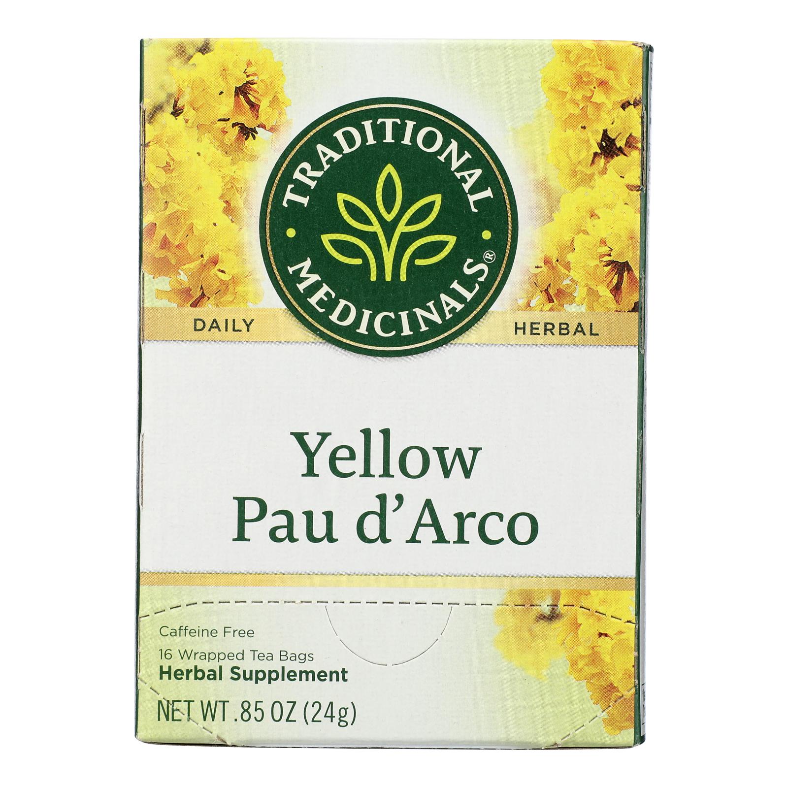 Traditional Medicinals Pau D'arco Tea - Caffeine Free Herbal Tea, 16 Bags