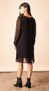 Baby Cacti Shift Dress in Black + Cream