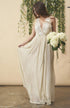 Floral Embroidered Wedding Dress in Cream + Silver