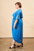 Cherry Blossom Maxi Wrap Dress Sapphire + Gold