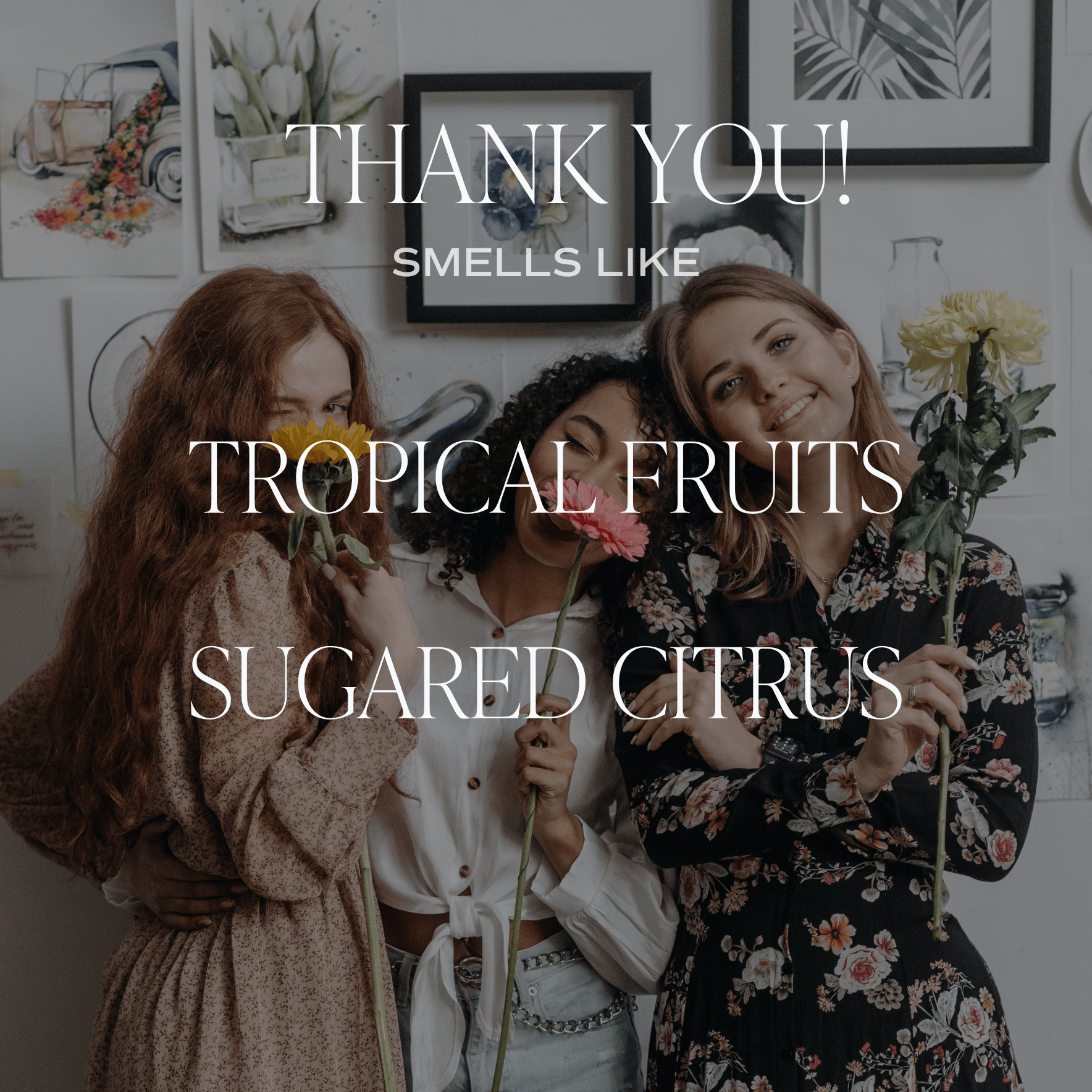 Thank You! Soy Candle - Clear Jar - 9 oz (Island Air)