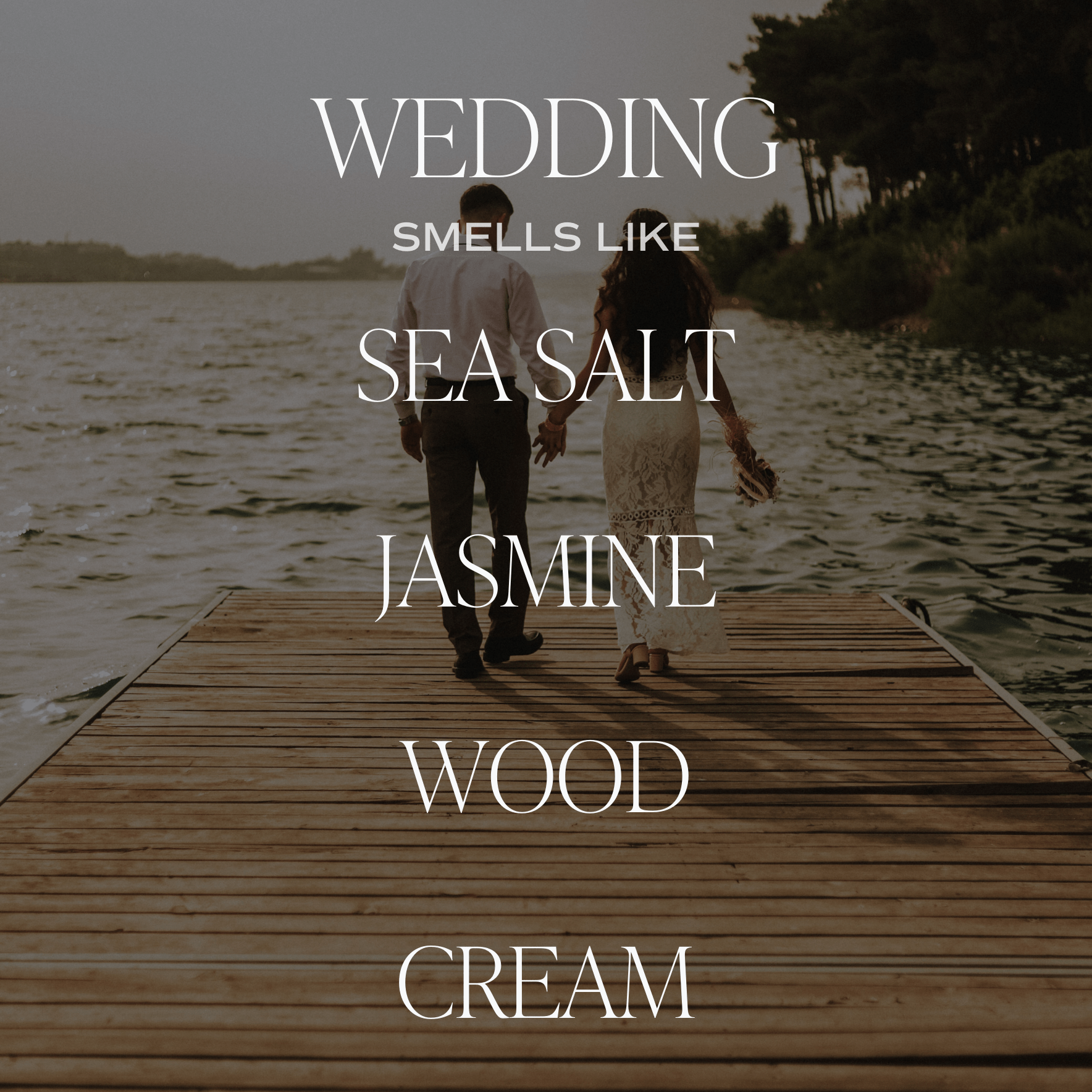 Wedding Soy Candle - Clear Jar - 9 oz