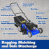 BILT HARD 21" Gas Push Mower – 201cc 3-in-1 Lawn Mower with Bagging, Mulching & Side Discharge