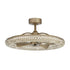 33" Modern DC Motor Crystal Ceiling Fan with Lighting and Remote Control