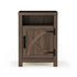 18" Solid Wood Farmhouse Nightstand for Bedroom in Brown or Grey or White