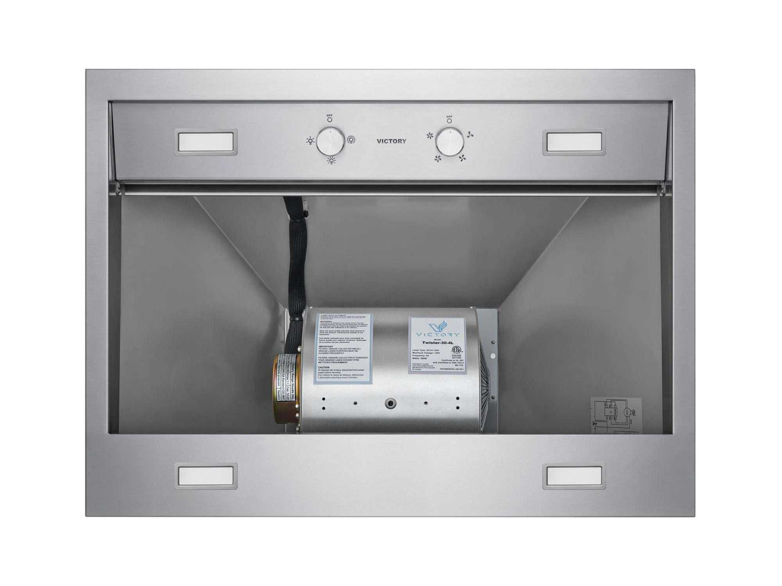 30 Inch 750 CFM Wall Mount Range Hood - VICTORY Twister