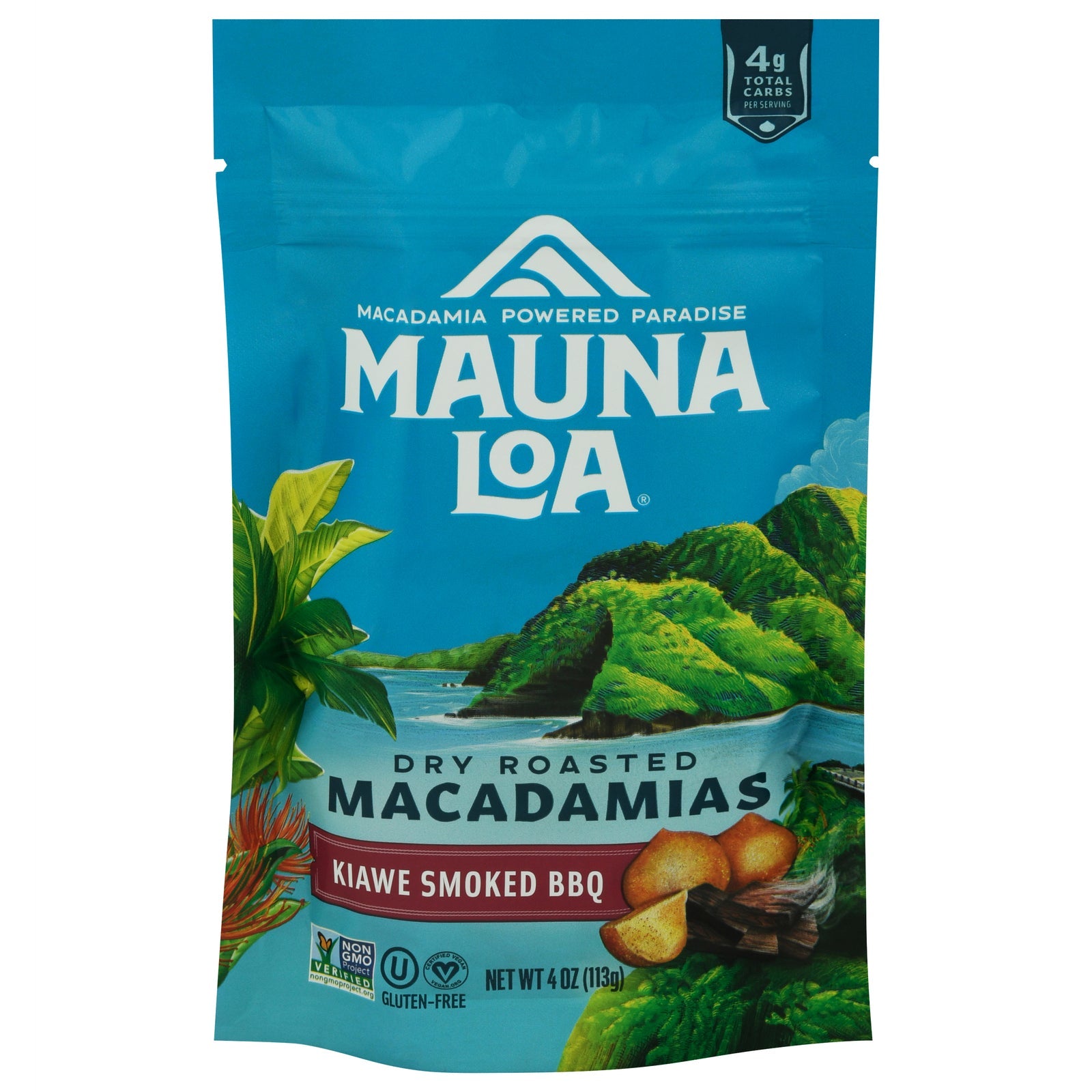 Mauna Loa Macadamia Nuts, Smoked BBQ Flavor, 6 x 4 oz