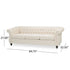 Chesterfield Style 3 Seater Sofa with Deep Button Tufting - Multiple Colors