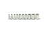 Wright Tool 12 Point Socket Set 10 Piece 1/4" Drive SAE 209