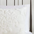King/Cal King 3 Piece Tufted Cotton Chenille Damask Duvet Cover Set