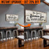 Upgrade Your 20x10 Inches 'Personalized Bourbon Bar' Canvas To 48x24 Inches