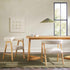 Ezra Modern Solid Wood Dining Chair with Boucle Upholstery (Set of 2)