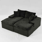 Double Chaise Lounge With Full Compressed Sponge
