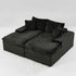 Double Chaise Lounge With Full Compressed Sponge