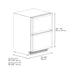 ZLINE 24" Touchstone 168 Can Outdoor-Rated Dual Refrigerator Drawer, Panel Ready Champagne Bronze, RDSPOZ-24-CB