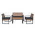 Walker Edison | Outdoor Wicker 4-Piece Patio Furniture Set