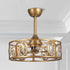 22" Kashmir Modern Glod Reversible Crystal Fandelier Ceiling Fan with Lighting and Remote Control