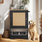 Feeding Station with 1 Storage Cabinet Black