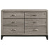 Valen 6-drawer Bedroom Dresser Cabinet Light Taupe