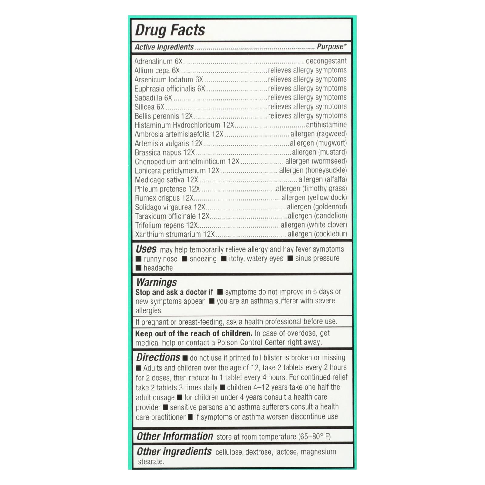 Bio-allers - Outdoor Allergy Treatment - 60 Tablets