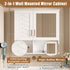 2 In 1 Wall-Mounted Mirror Cabinet With Adjustable Shelves, Soft-Close Doors, High-Definition Mirror & Storage