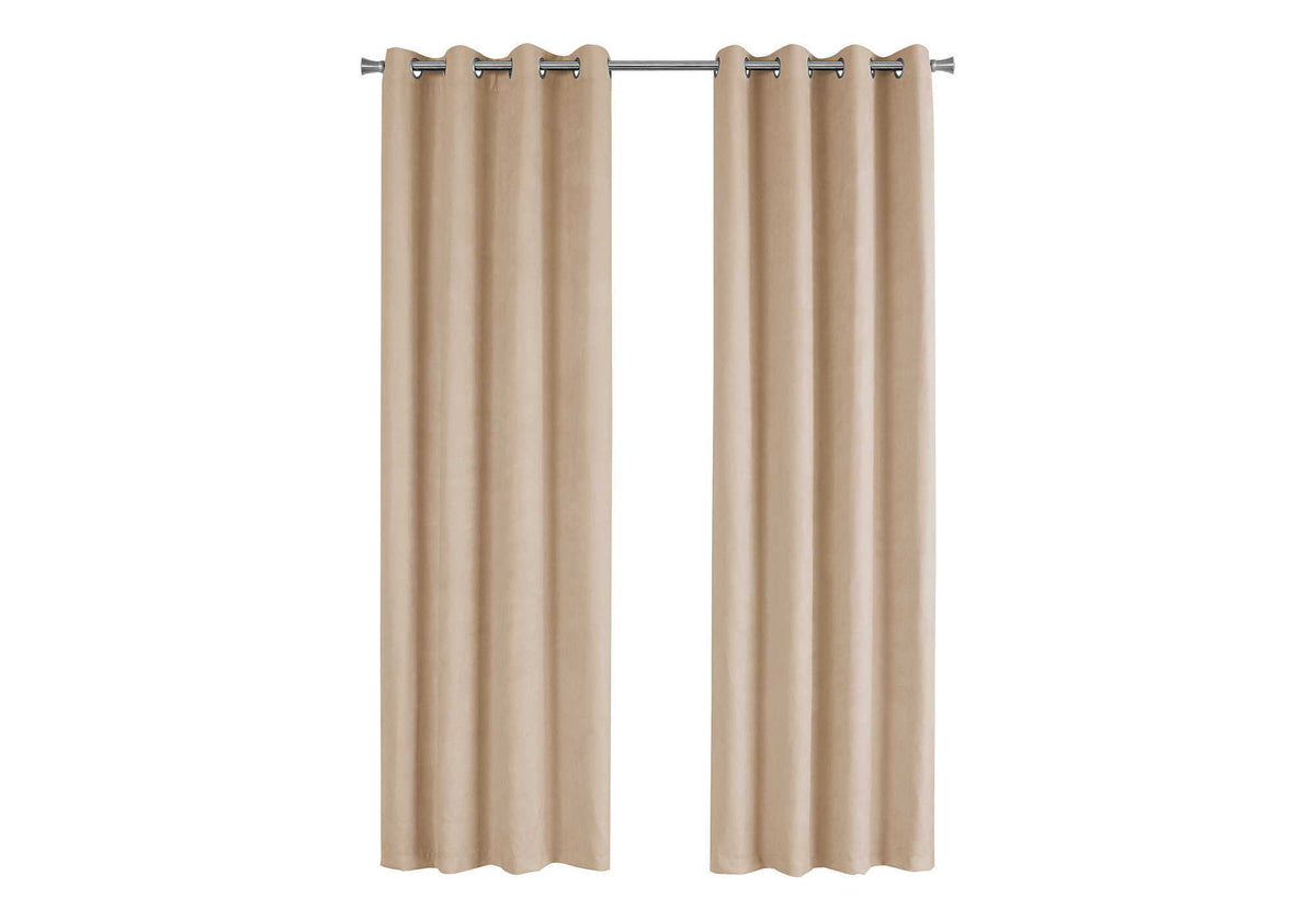 2 Pieces Set Room Darkening Curtain Panels with Grommet