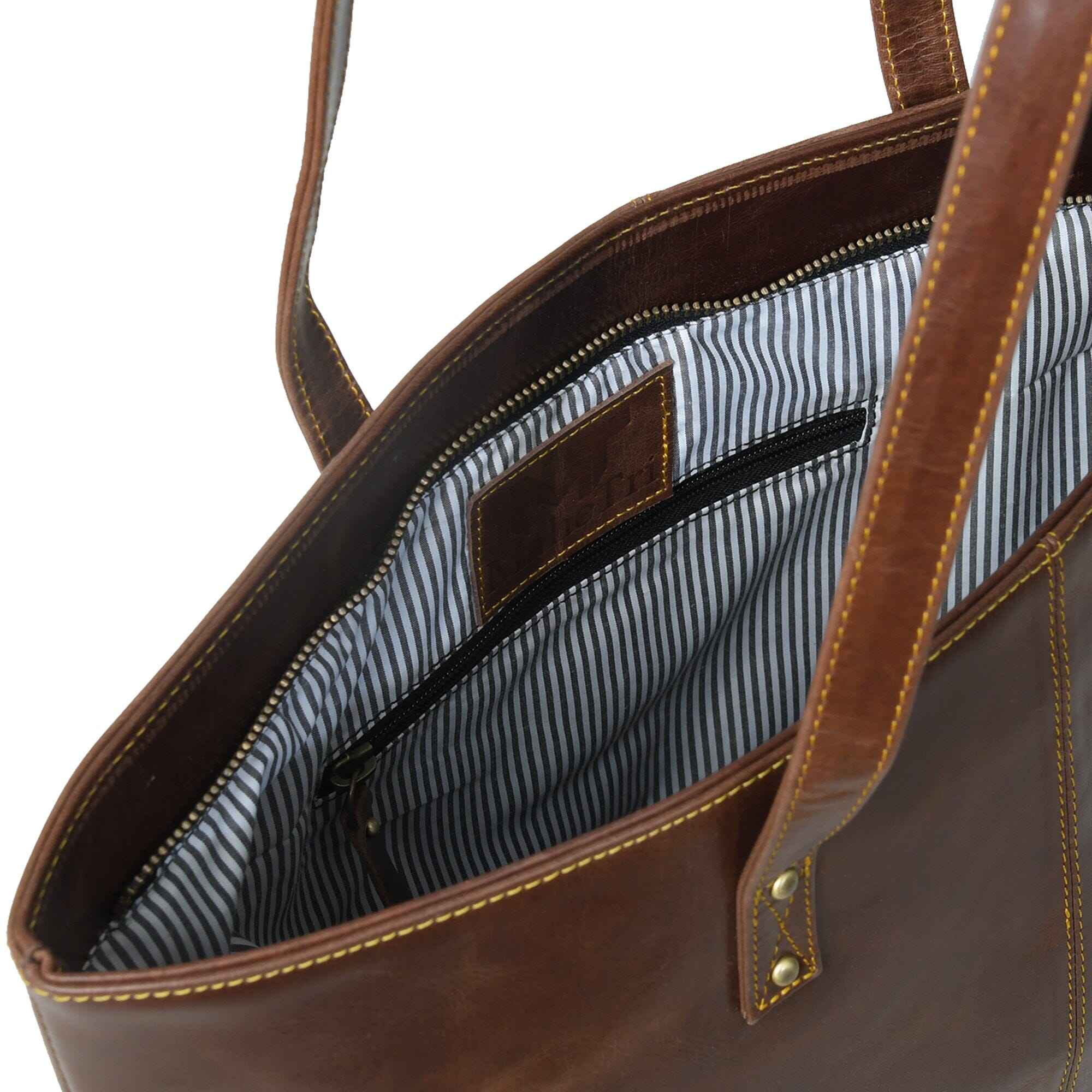 The Kim Tote Bag- Dark Brown