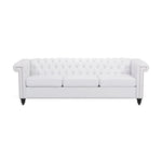 Chesterfield Style 3 Seater Sofa with Deep Button Tufting - Multiple Colors