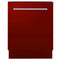 24" Dishwasher with Red Gloss panel, Stainless Tub, DWV-RG-24