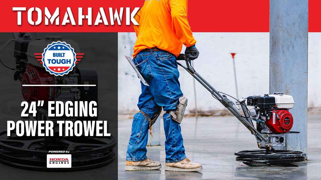 24" Concrete Power Trowel Edger 5.5HP Honda Float Pan Blade Screed Finishing Tool